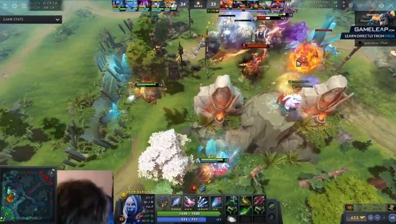 Dota 2 match underway