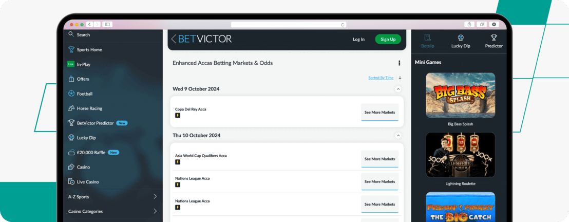 betvictor enhanced odds on mobile website