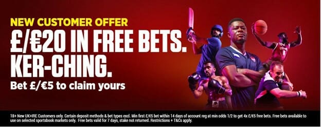 Ladbrokes 20 Free Bet Welcome Offer Screenshot