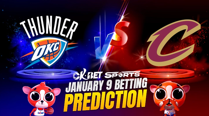 A logo of nba team with add of tarsier Thunder vs Cleveland