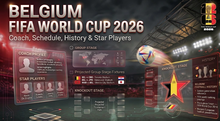 Belgium FIFA World Cup 2026: Coach, Schedule, History & Star Players